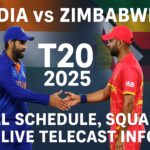 India vs Zimbabwe 2025 T20 Series: Full Schedule, Squads & Live Telecast Info