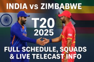 India vs Zimbabwe 2025 T20 Series: Full Schedule,…